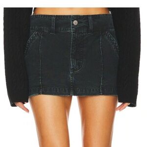 NWOT Helsa workwear mini skirt in black- soldout in this size everywhere!